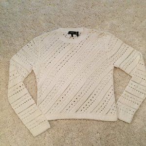 Theory Tissage Crochet Cotton-Blend Sweater Size Large